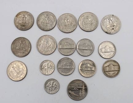 Assortimento di monete di piccolo taglio statunite