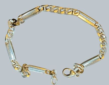 Bracciale in argento 925, lunghezza 21 cm, 7,88 g.