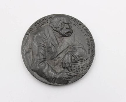 Médaille satirique en bronze coulé, Karl Goetz, 19