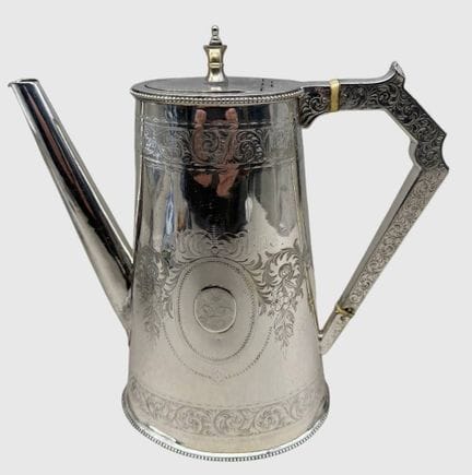 Kaffeekanne um 1870 "Elkington&Co" Birmingham, geg