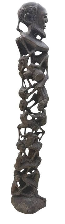 Grande sculpture Makonde « Ujamaa » intitulée « Ar