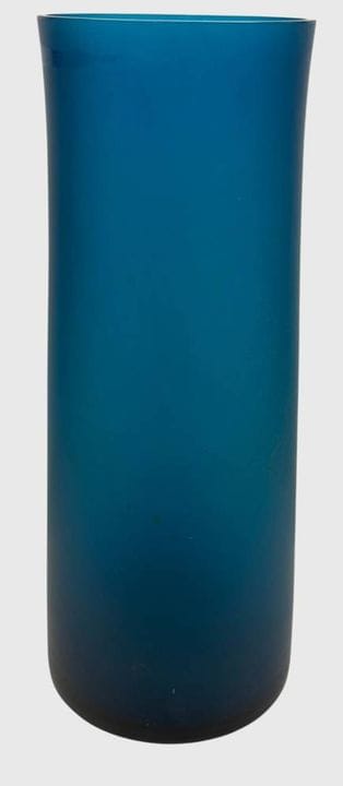vase haut à tige, couleur turquoise, H 48,5 cm, D 