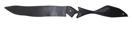 Couteau africain en ébène avec manche en forme de 