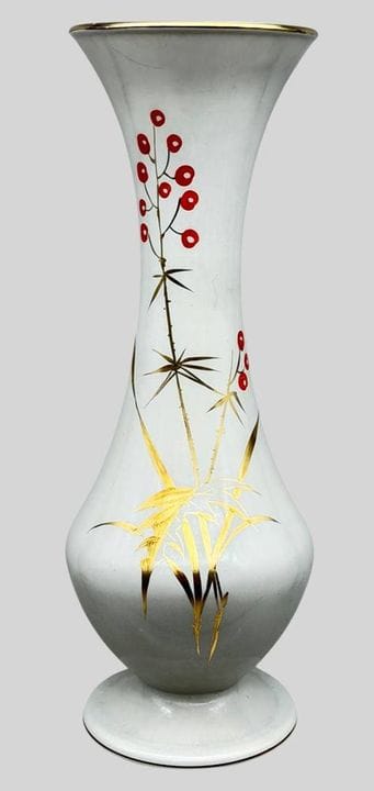 Grand vase sur pied « Höhr » de Grenzhausen, décor