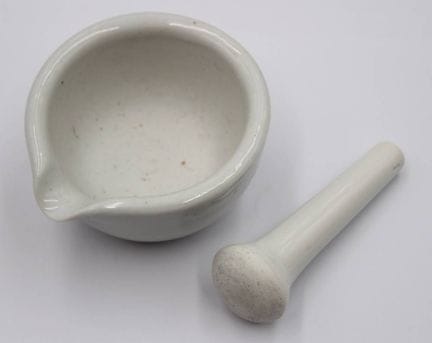 小型研钵，白瓷，古董，高约5厘米