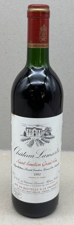 Bottiglia di vino rosso francese Château Lamartre 