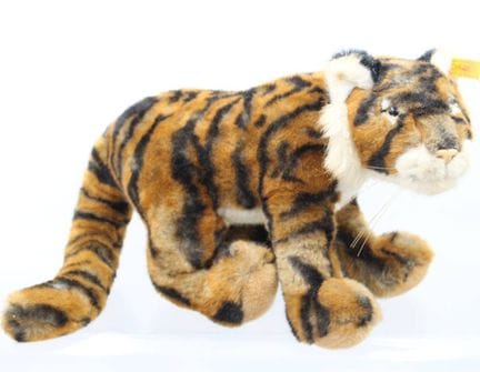 Tigre Radjah de Steiff, avec bouton et drapeau 
N°