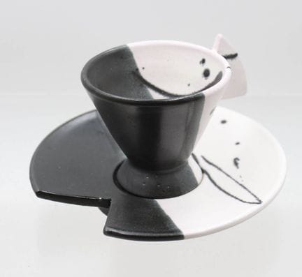 Tasse à moka avec anse, céramique Beisswenger, des