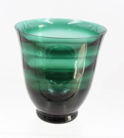 Vase vert à motifs ondulés, années 1960, créé par 