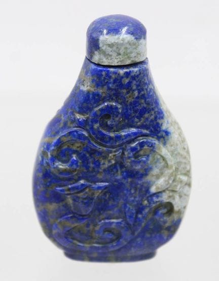 Flacon à tabac chinois (snuff bottle) en lapis-laz