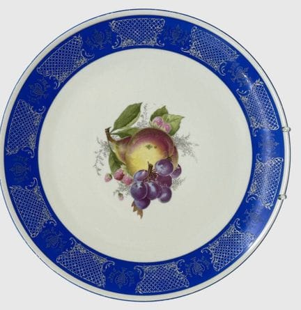 gr. Rosenthal Obstteller mit Früchtedekor, D-32 cm