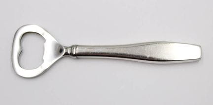 Décapsuleur, manche argenté, Danemark, L-12,7 cm