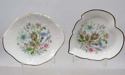 2 petites coupelles, « Wild Tudor », Aynsley, d'en