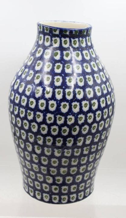 Grand vase en céramique de Bunzlau, décor « œil de