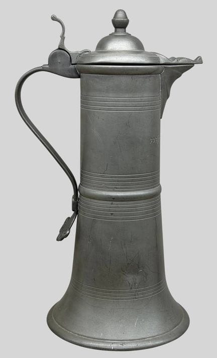 pinsons à long bec, étain, gravure à points datée 