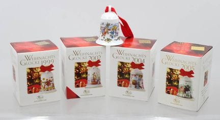 5 x Weihnachtsglocken von Hutschenreuther 
4 x in 