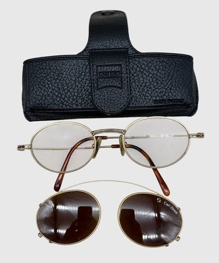 2 pairs of Carl Zeiss glasses, 1 pair with the ori