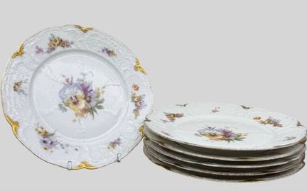 6x gr. Speiseteller "Rosenthal" Sansscouci, Blumen