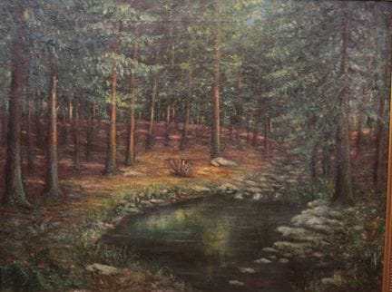 W.Bötjer, Waldlandschaft, Öl/Leiwand, gerahmt, RG 