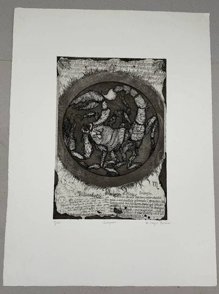 Enzio Meyer-Borchert (1923-1995).grosse  Radierung