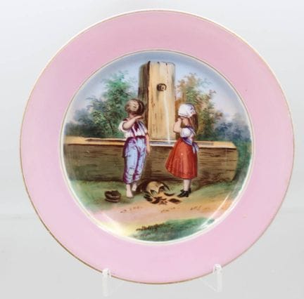 Zierteller, älter, Kindermotiv, ungemarkt, D-18,5c