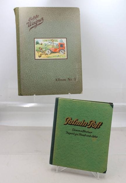 2x div. ältere Sammelbilderalben, Echt Wagner Nr. 
