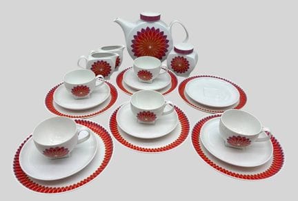 Kaffeeservice der Serie „Budapest“ von Melitta mit