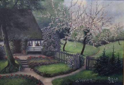 O.Wohlau, Bauernkate, Öl/Leinwand, gerahmt, RG 82 