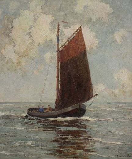 Hans HÄRLANDER (1880-1943), Fischerboot, Öl/Leinwa