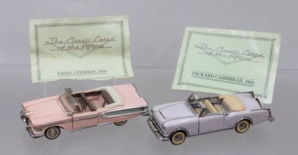 Dos modelos de Franklin Mint, a escala 1:43, de la