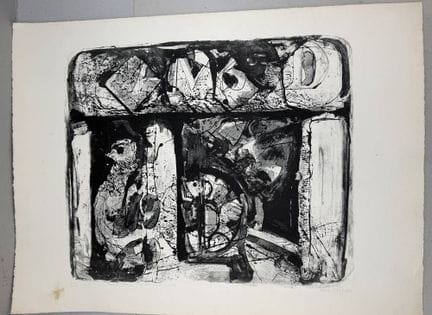 unleserl. sign. grosse  Lithografie "Amsterdam Rel