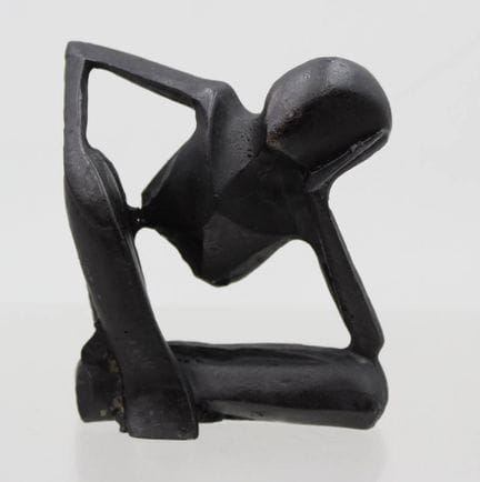 Figura decorativa abstracta, resina sintética, apr
