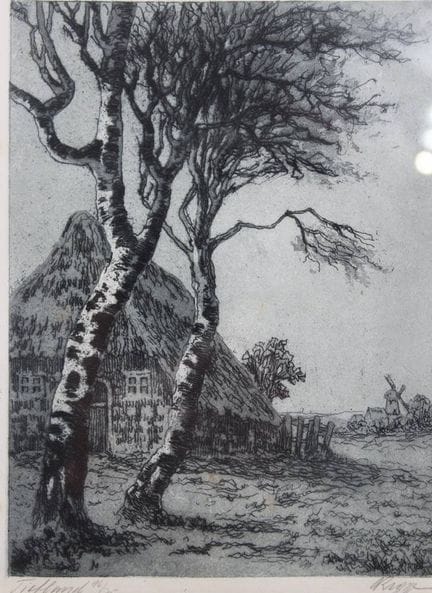 Cornelius Rogge (1874-1936), Tiefland, Radierung, 