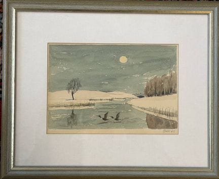 Habl, 82 "Winterlandschaft mit auffliegenden Enten