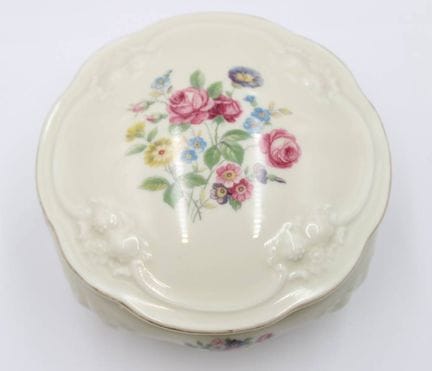 runde Deckeldose, Rosenthal/Thomas, florales Dekor
