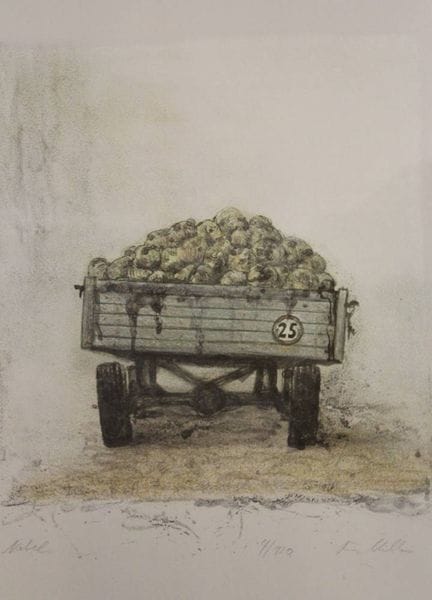 Rainer Müller (1965), Nebel. Radierung, Nr. 4/120,