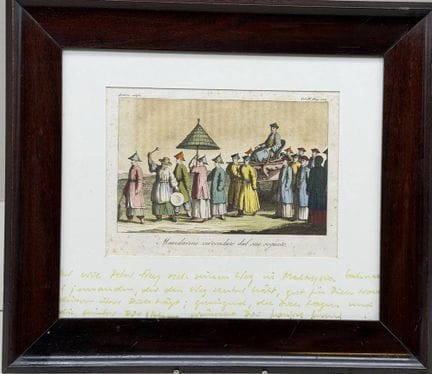 historischen Kupferstich des 18.Jhd., Ein Mandarin