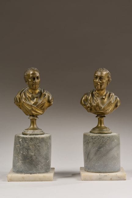 France, XIXe siècle
Voltaire et Rousseau
Paire de 