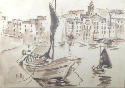 Lot de dessins comprenant : 
- Wilfred Taylor Mill