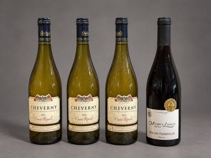 3 Bouteilles, Cheverny, "Cuvée Royale", 2011 et On
