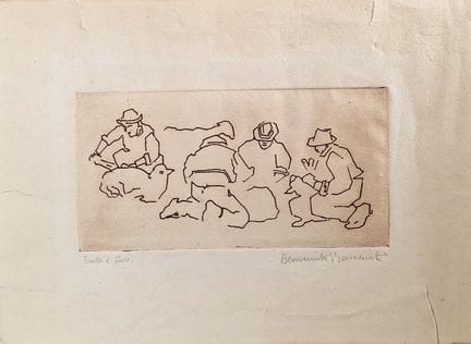 Benvenuto BENVENUTI (1881-1959)
La tonte des mouto