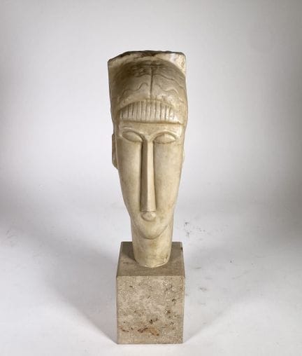 D'après Amedeo MODIGLIANI
Tête de femme à la frang