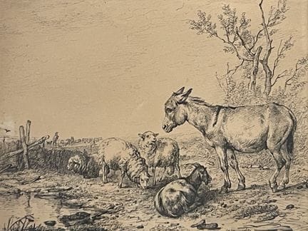 Eugène Joseph Verboeckhoven (1798-1881)
Âne, mouto