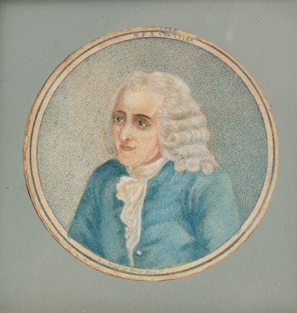 Portrait miniature de Voltaire, XIXe siècle
Gouach
