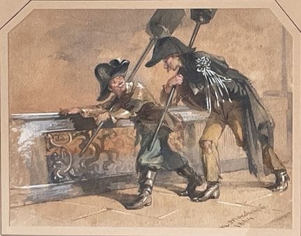 École du XIXe siècle
Personnages en costumes d'épo