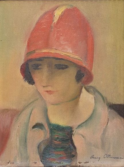 Henry OTTMANN (1877-1927)
Portrait de femme au cha