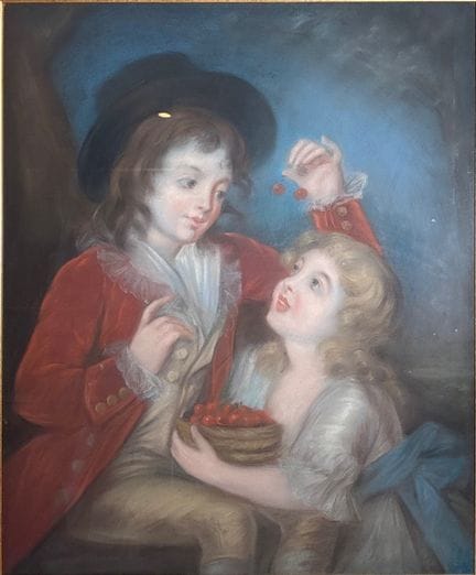 Dans le goût du XVIIIe siècle
Scène galante au pan