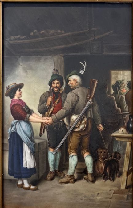 Dans le goût du XIXe siècle
L'après chasse
Plaque 