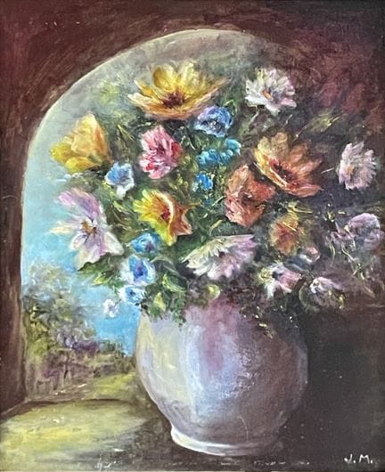 Lot de 6 tableaux : 
F. ANFRAY (Xxè)
Nature morte 