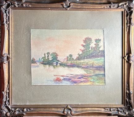 Marcel FALCINETTI (1900 – 1980)
Paysage à l’étang
